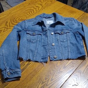 HOLLISTER Womens Jacket Jeans Denim XS Extra Small Preowned BLUE Spring Winter